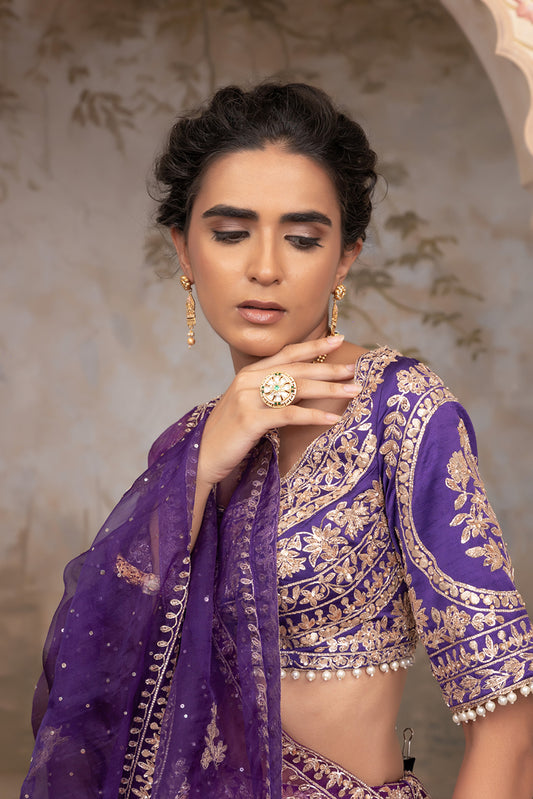 Purple lehenga set