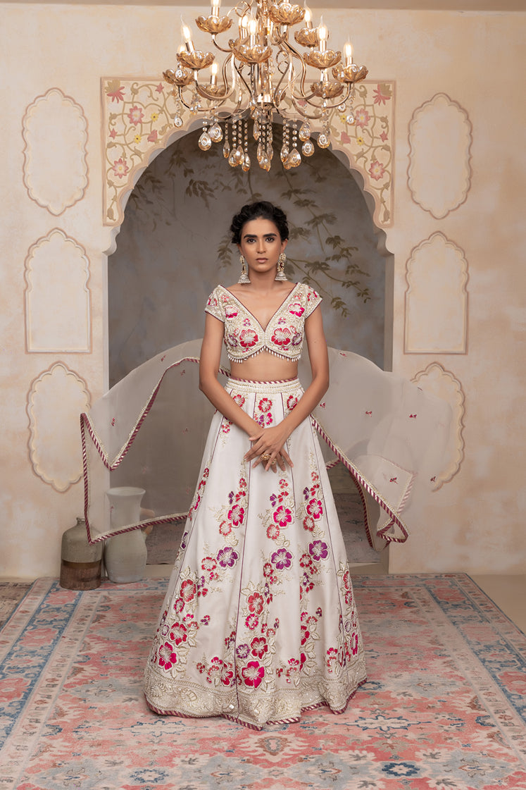 Off white lehenga set
