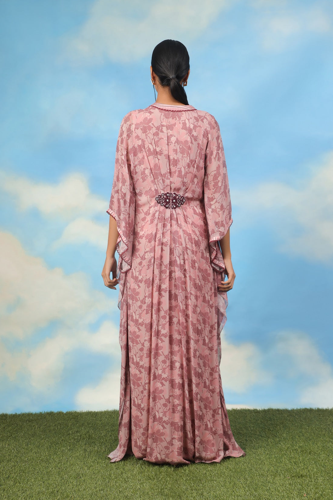 Rose Gold Printed Kaftan