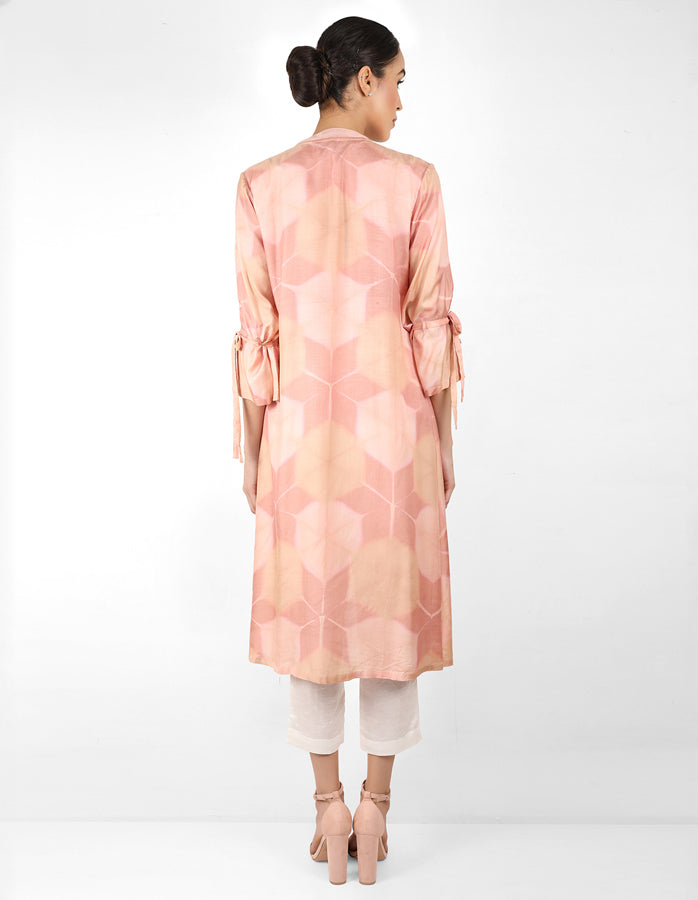 Kaleidoscopic jacket and shirt - Beige