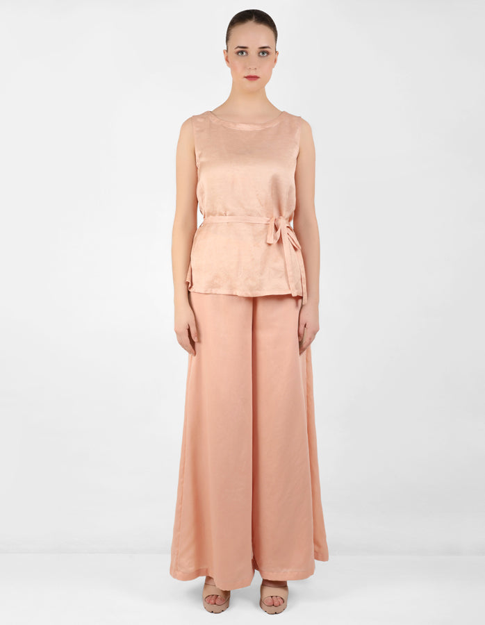 The falling tulip long jacket - Peach
