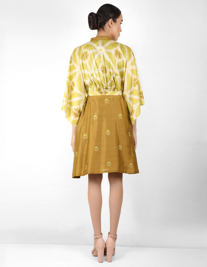 Kaleidoscopic shirt tunic - Dusty & Green