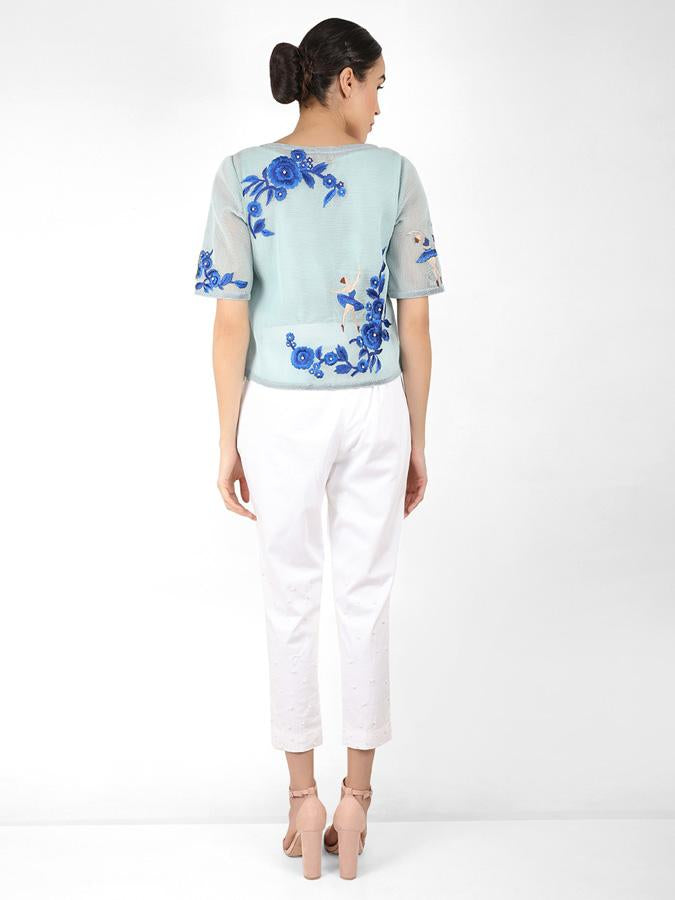 The Bellerina square cut blouse - Blue