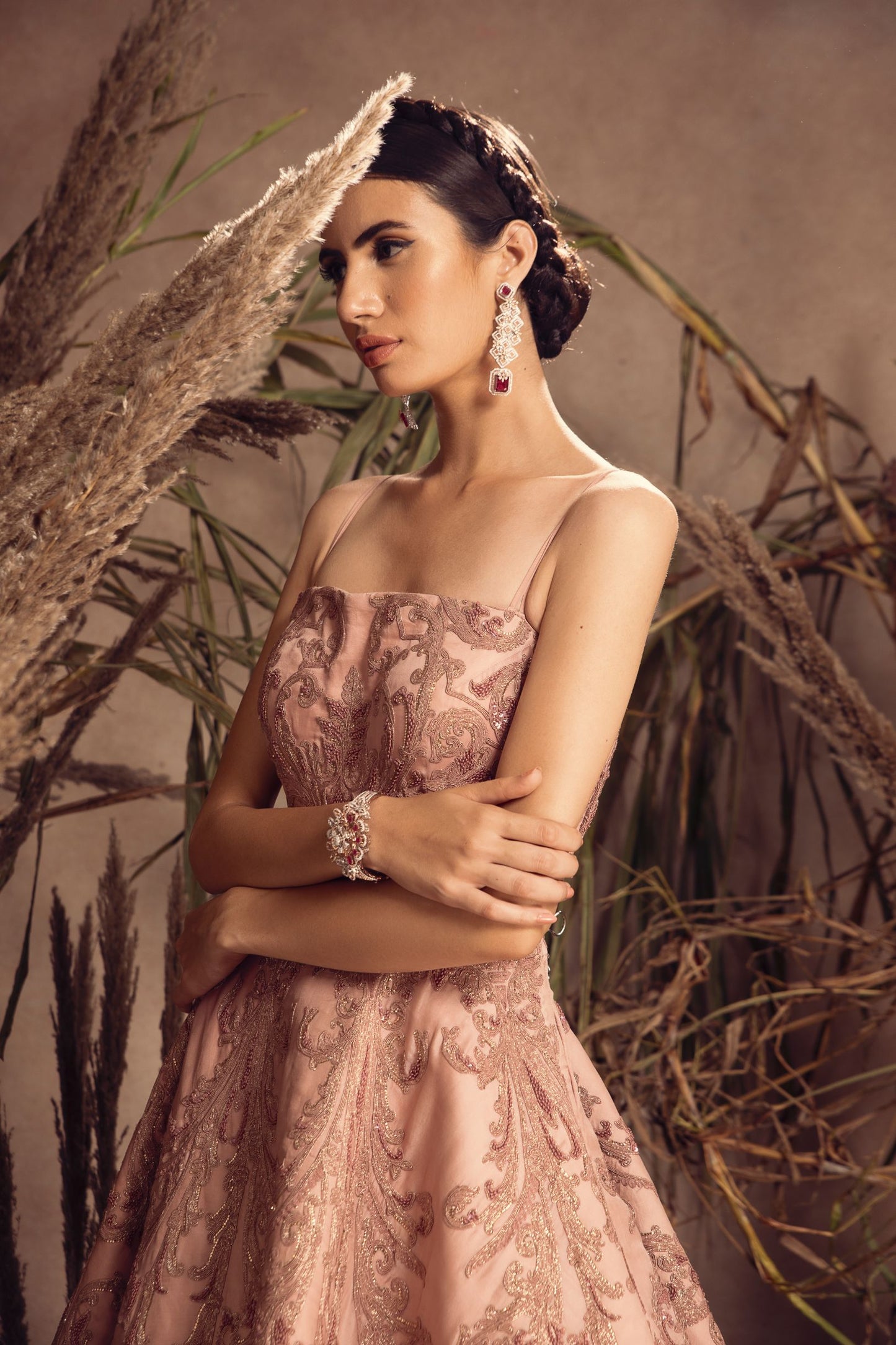 Pure Satin Organza Gown