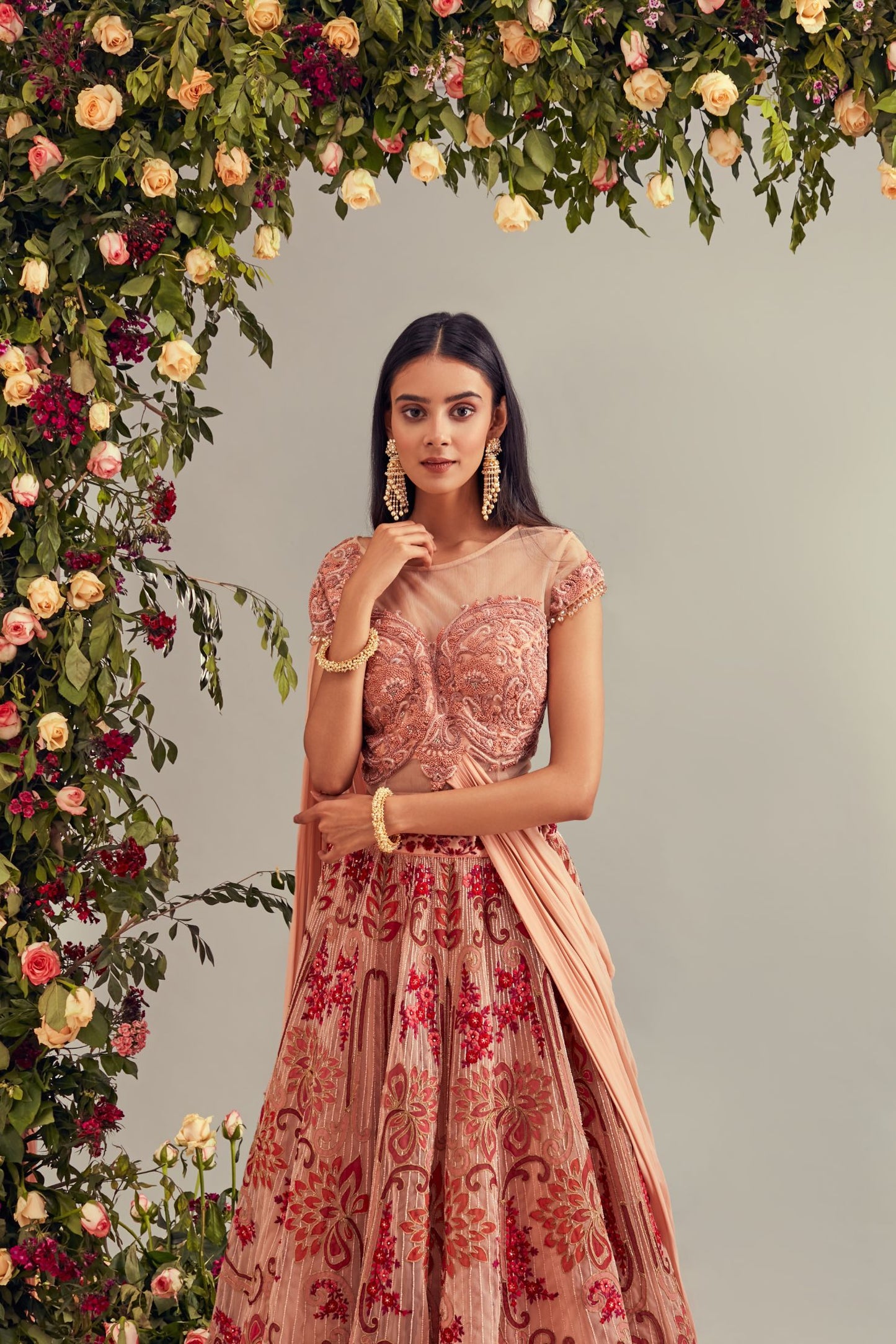 Peach Lehenga