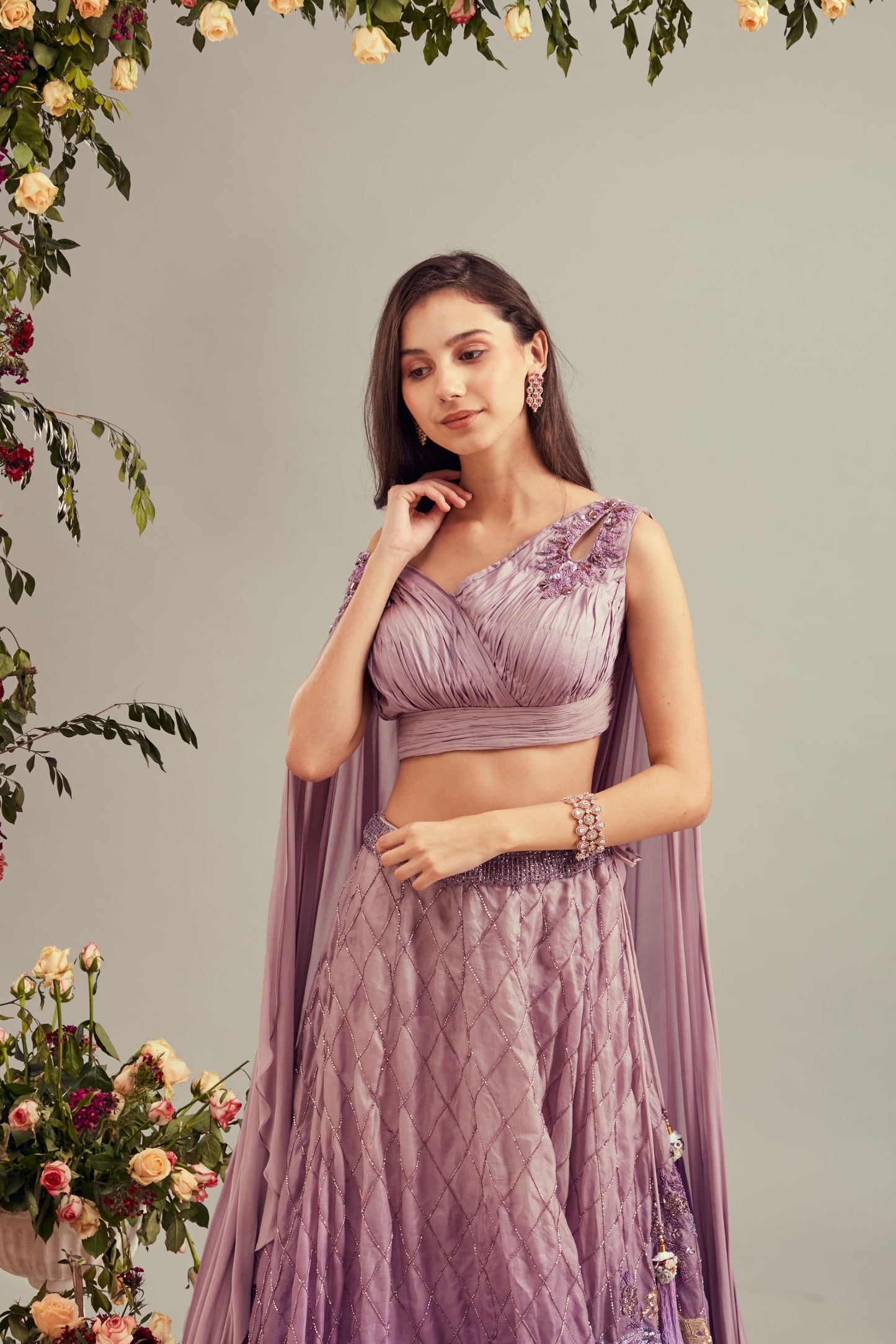 Lavender Shaded Lehenga