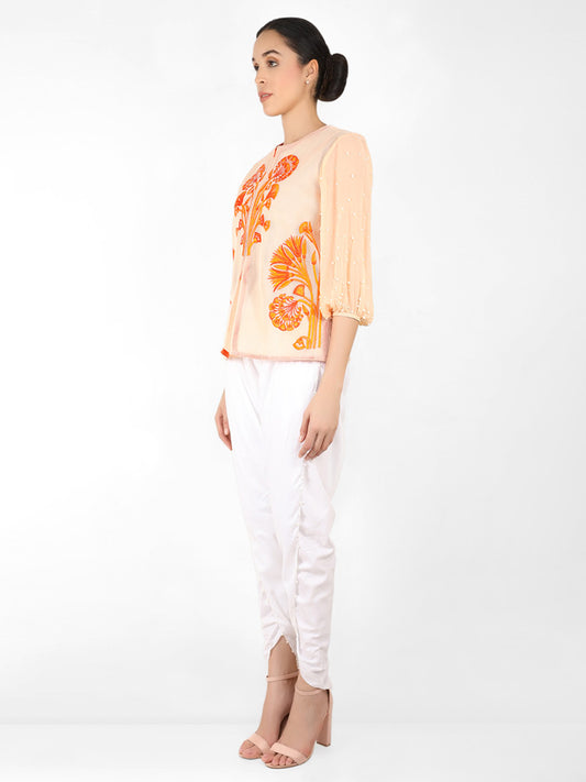 Summer Geo-Net Jacket - Peach