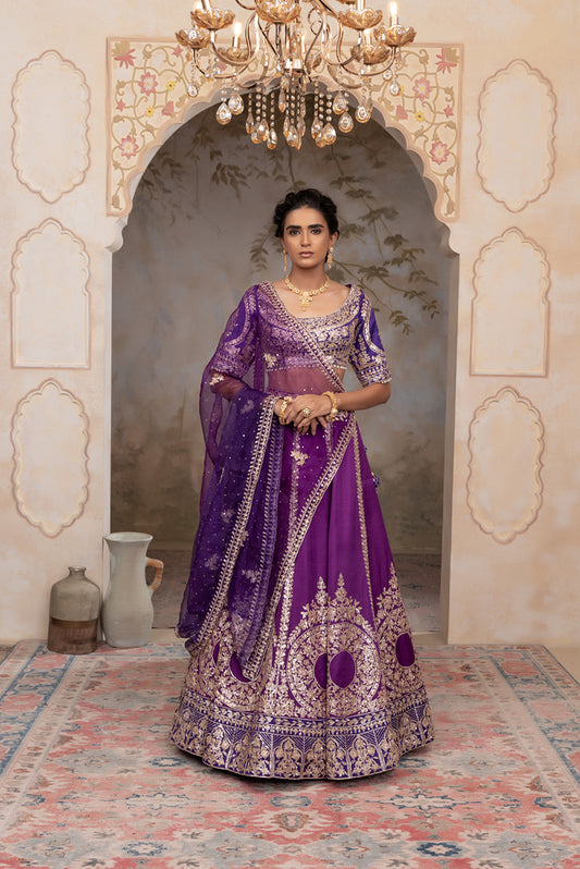 Purple lehenga set