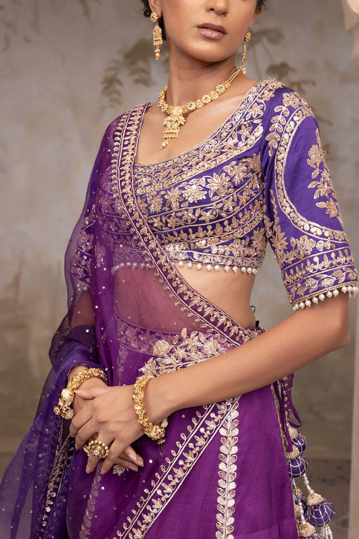 Purple lehenga set