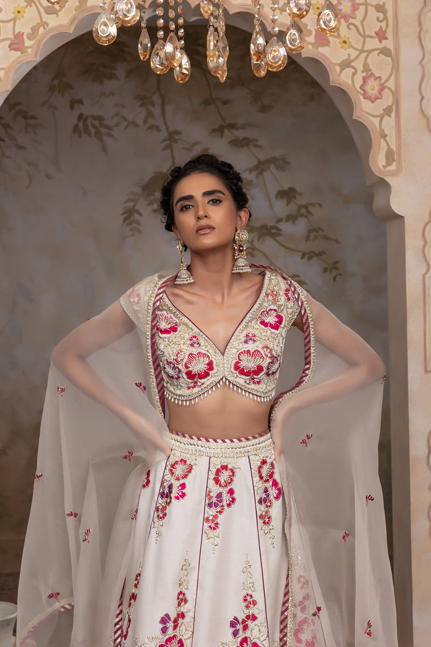 Off white lehenga set