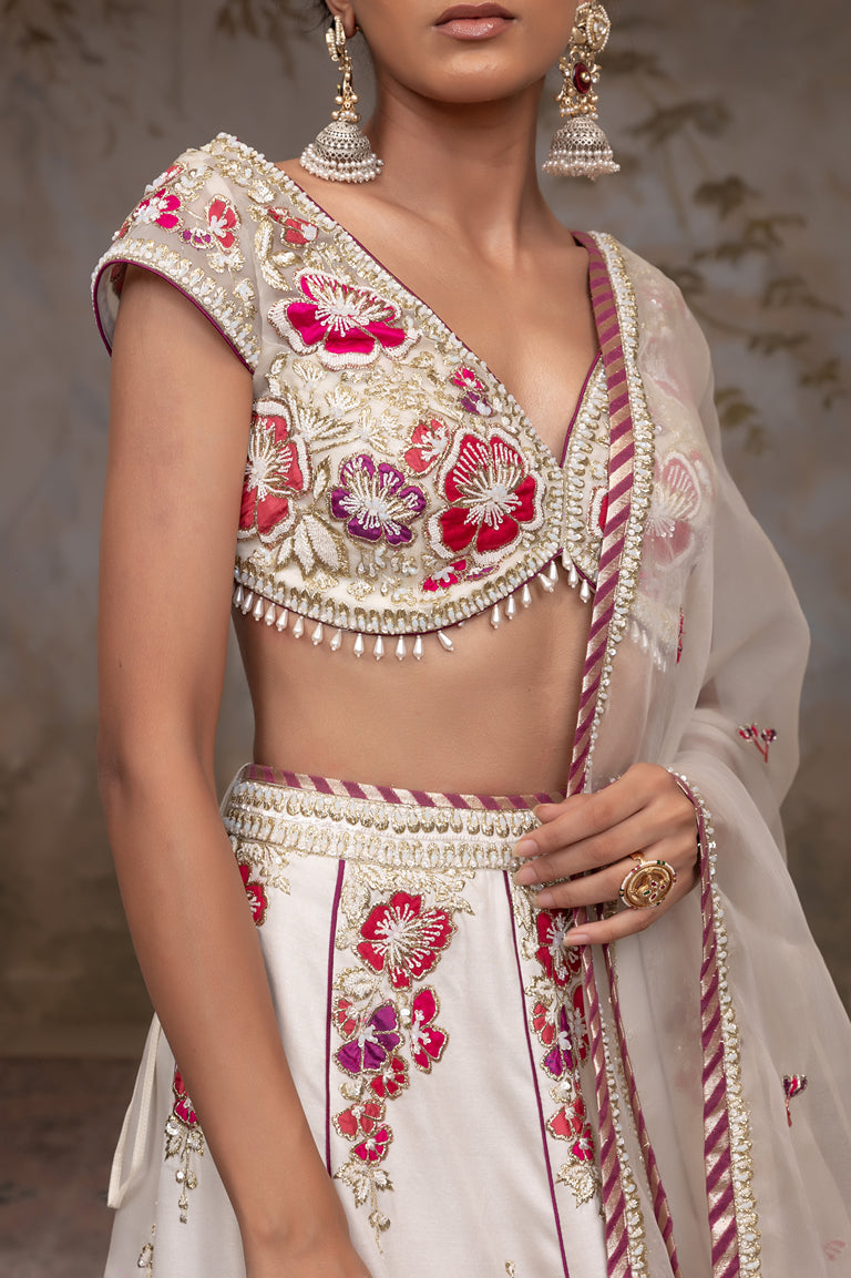Off white lehenga set