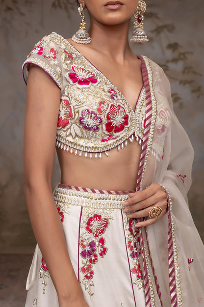 Off white lehenga set