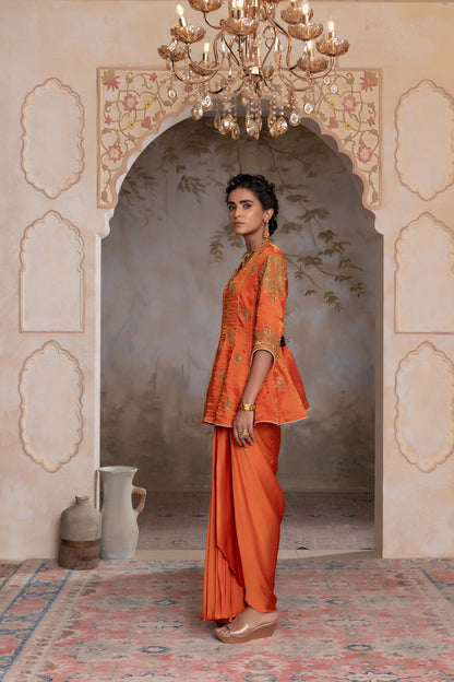 Silk tissue kalidar top set