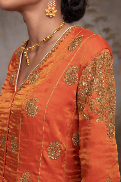 Silk tissue kalidar top set
