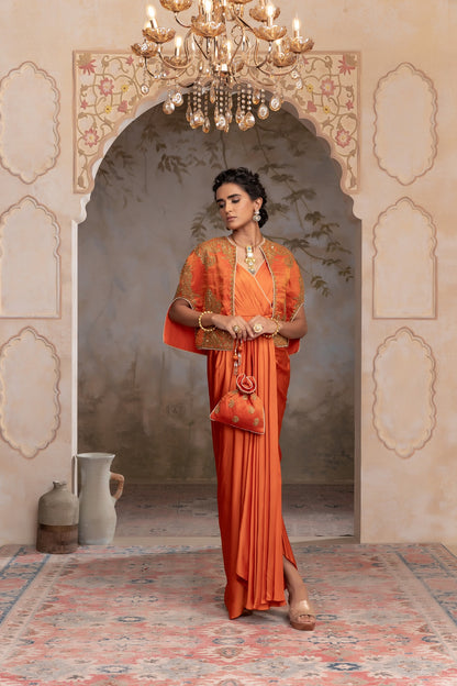 Silk tissue short jacket set