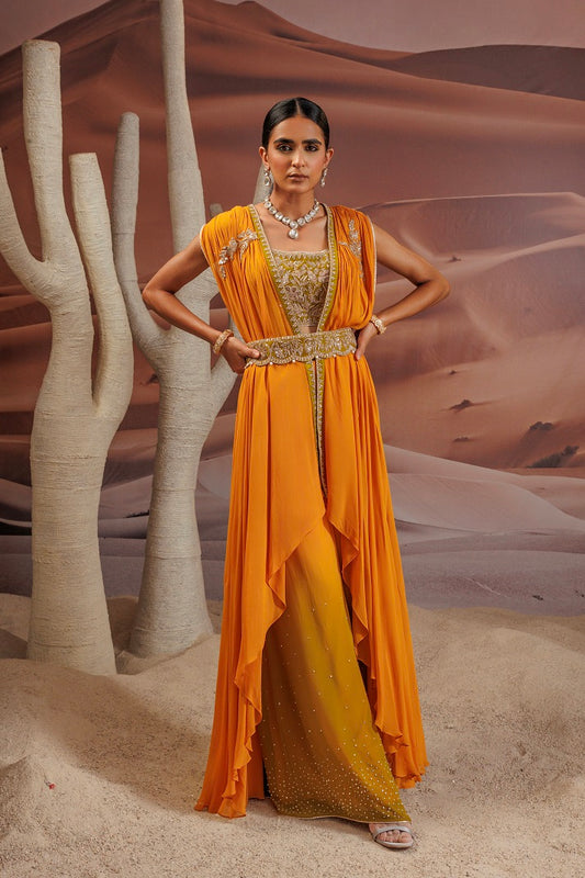 Opada silk green blouse with heavy dori