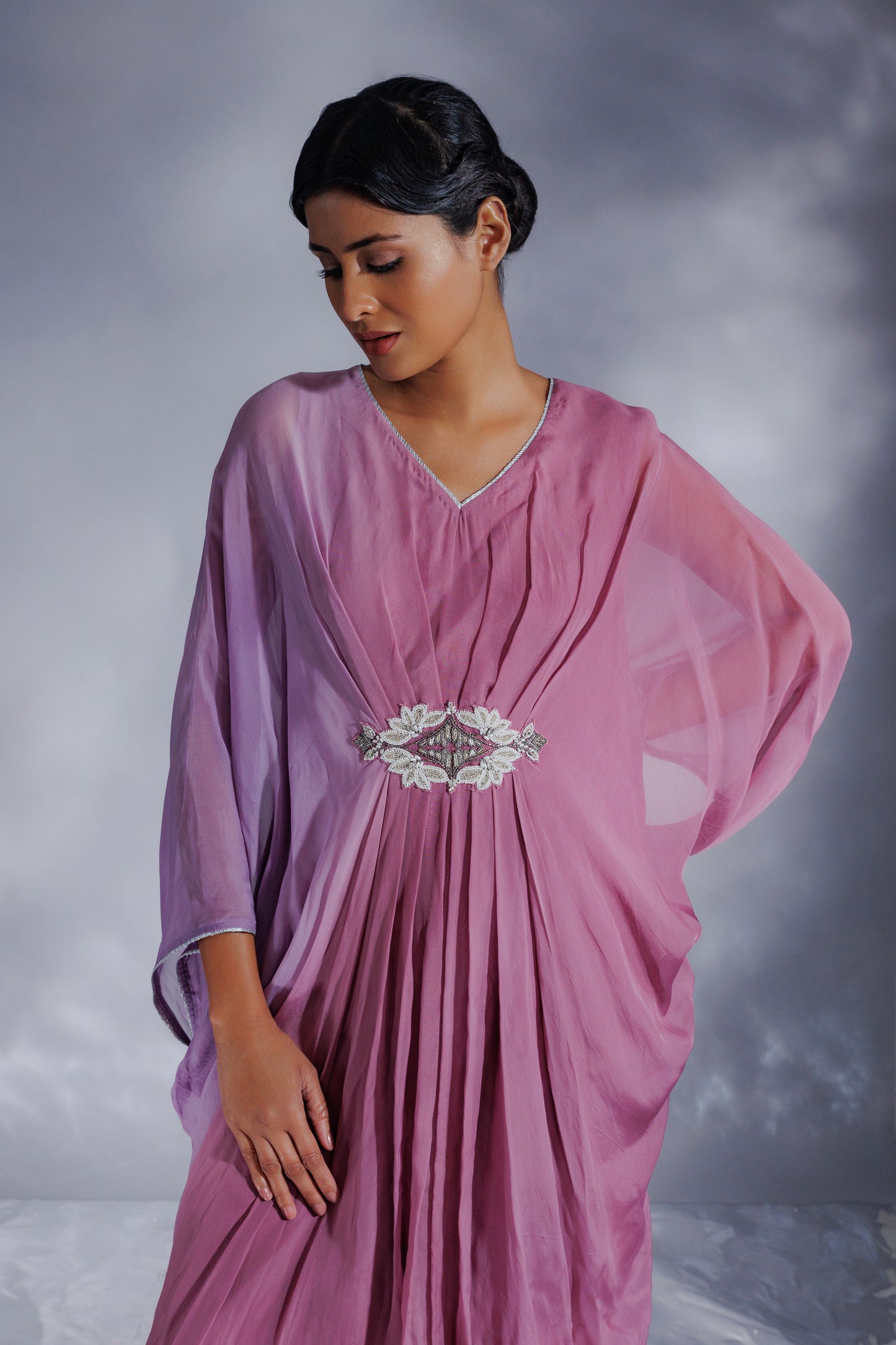 Organza georgette ombre kaftan