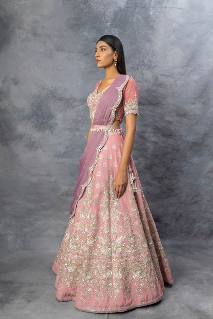 Light Pink Lehenga Blouse Set
