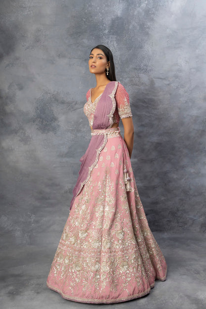 Light Pink Lehenga Blouse Set