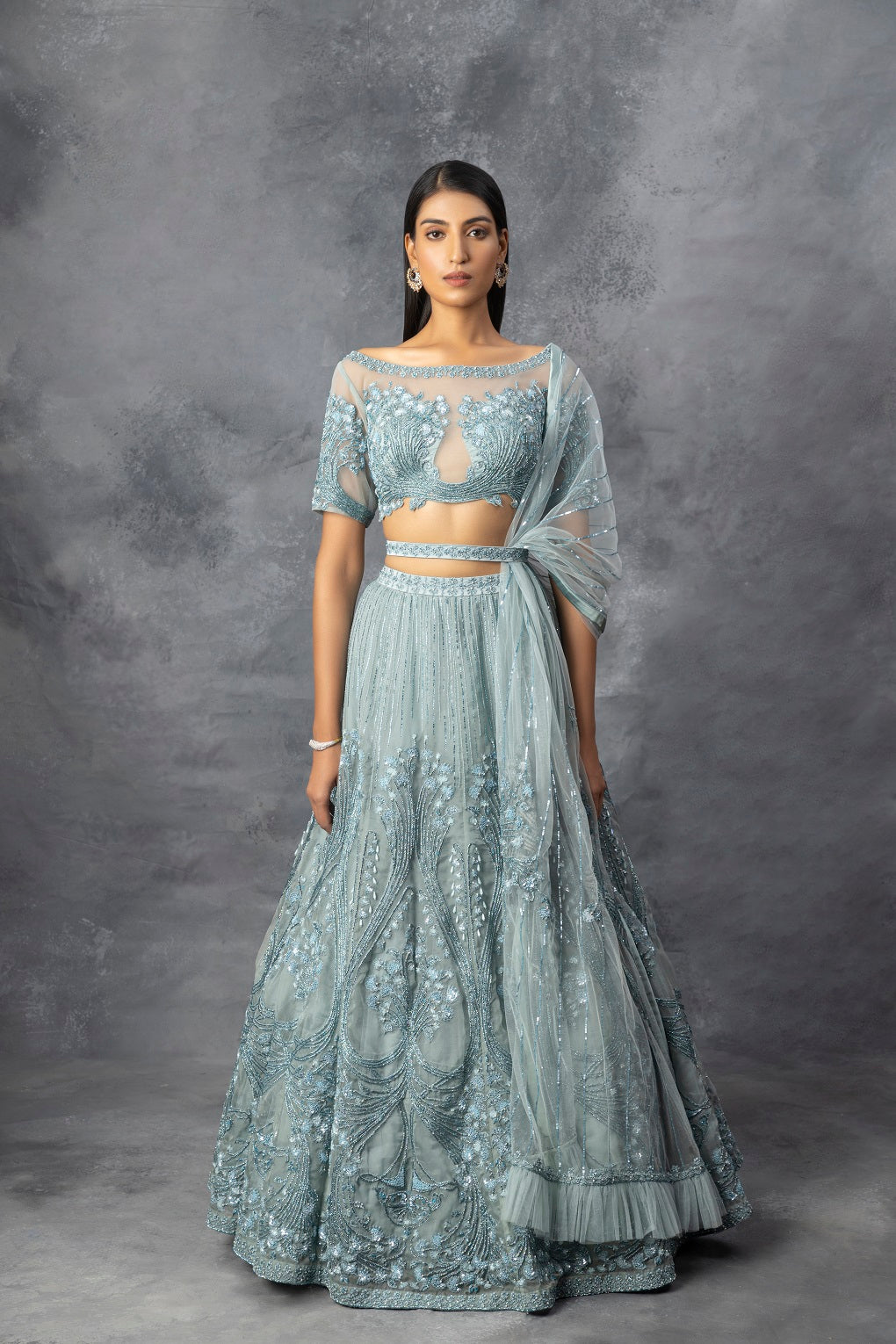 Powder Blue Lehnga Set