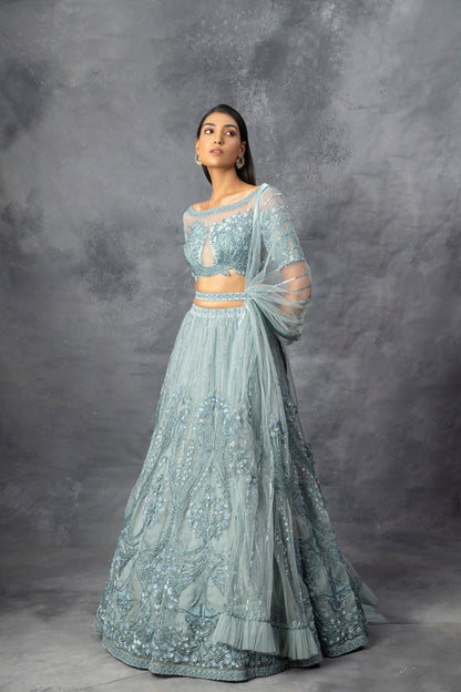 Powder Blue Lehnga Set