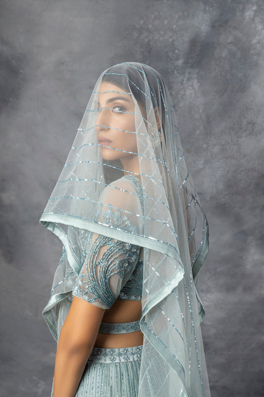 Powder Blue Lehnga Set