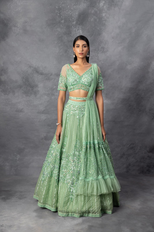 Aqua Green Lehenga Set
