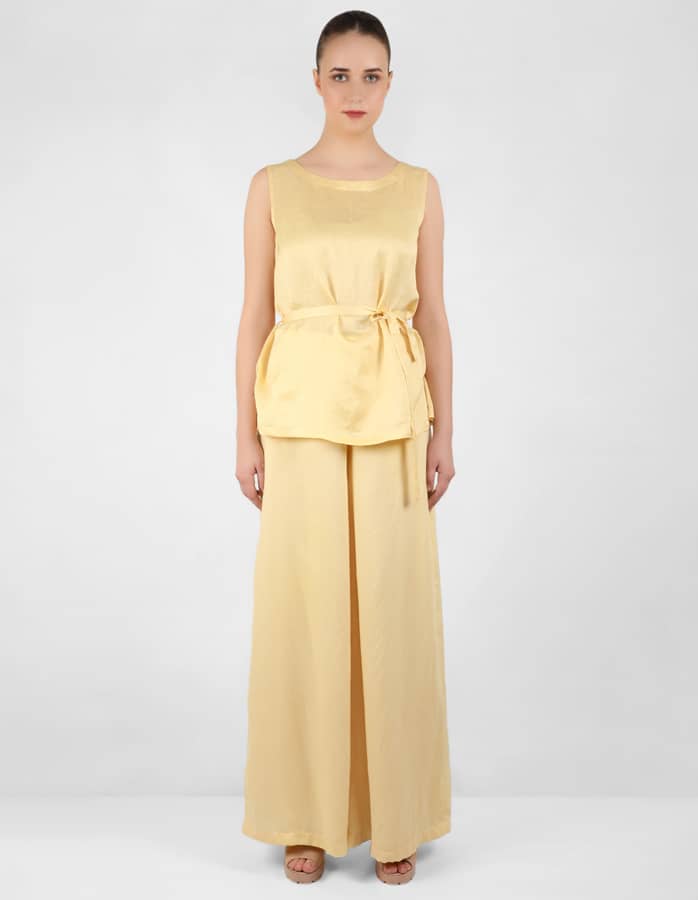 The falling tulip long jacket - Yellow