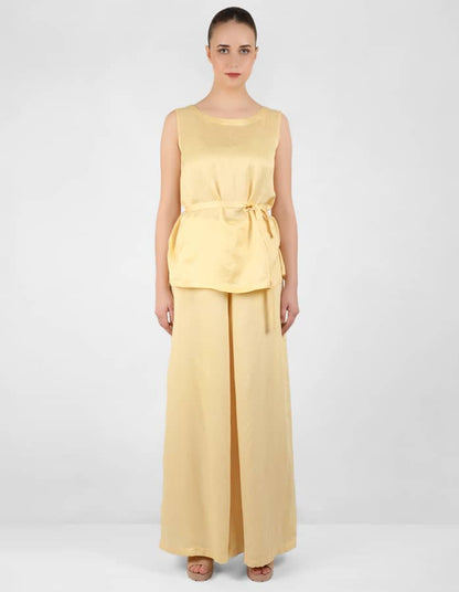 The falling tulip long jacket - Yellow