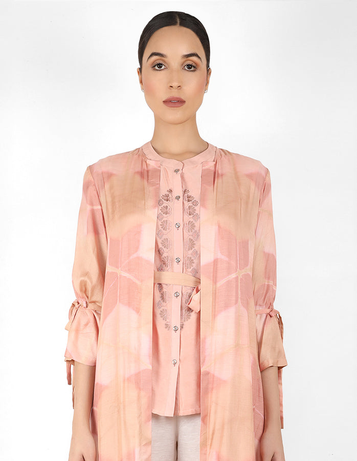 Kaleidoscopic jacket and shirt - Beige