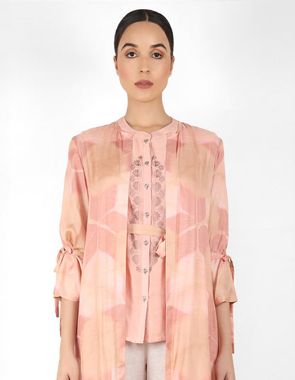 Kaleidoscopic jacket and shirt - Beige
