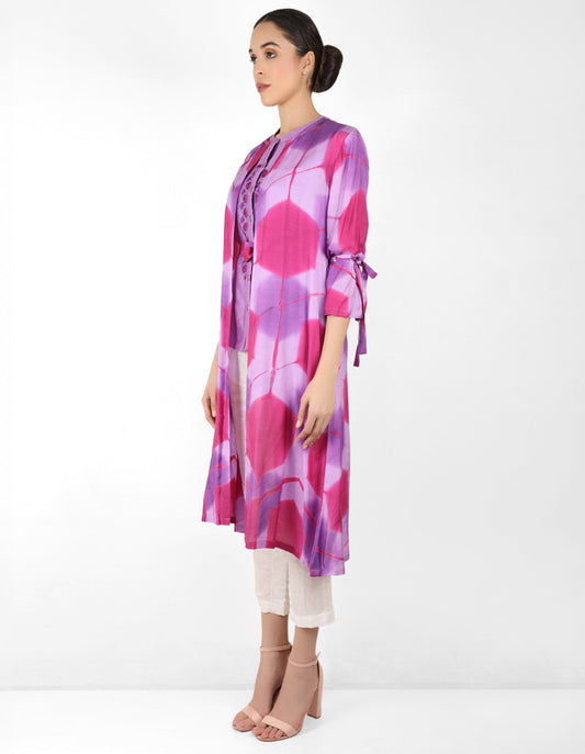 Kaleidoscopic jacket and shirt - Lavender & Mauve