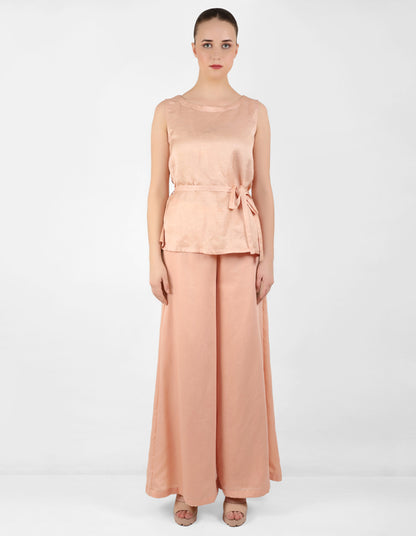 The falling tulip long jacket - Peach