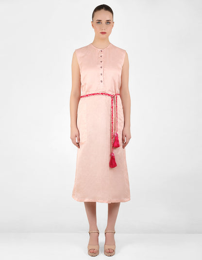 Geometric wave stripe floral jacket - Rose Gold