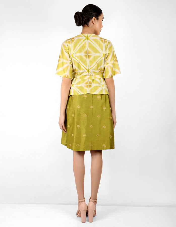 Kaleidoscopic jacket tunic - Mehendi & Green