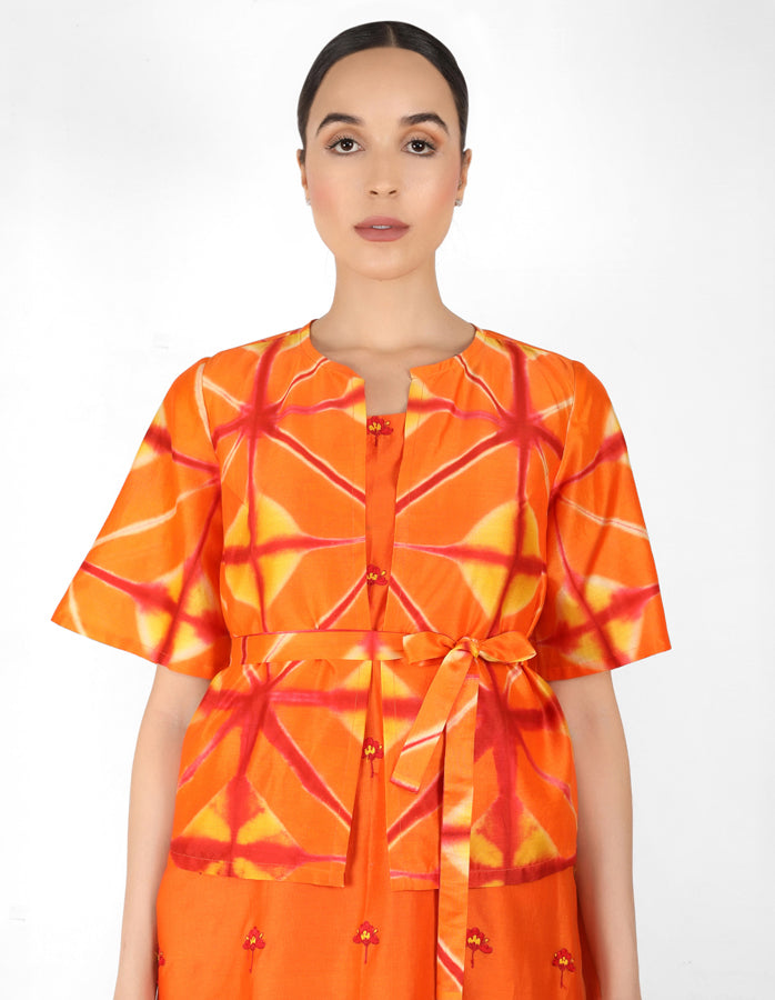 Kaleidoscopic jacket tunic - Orange