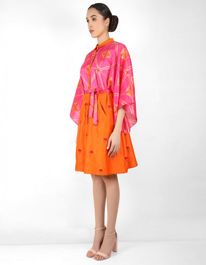 Kaleidoscopic shirt tunic - Orange & Red