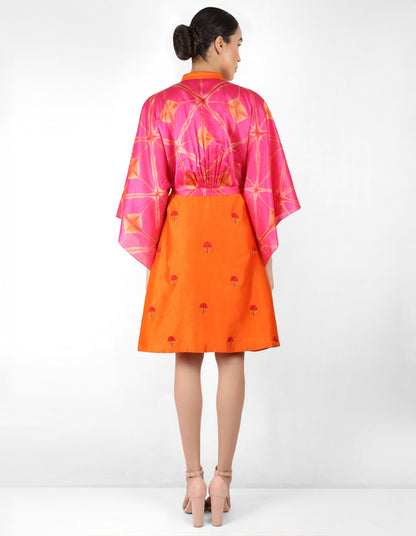 Kaleidoscopic shirt tunic - Orange & Red