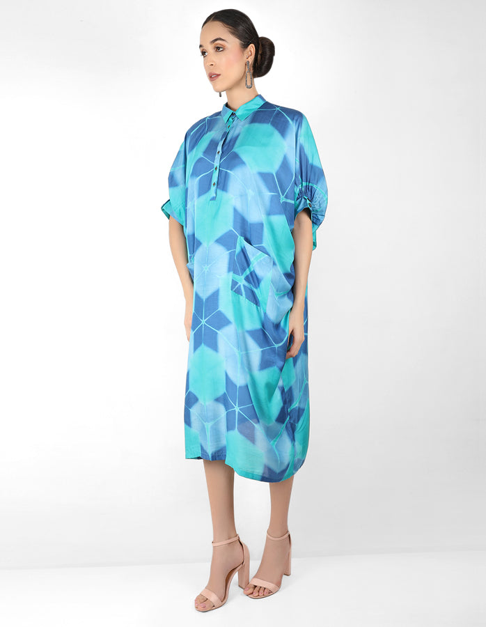 Kaleidoscopic Kaftan shirt - Blue