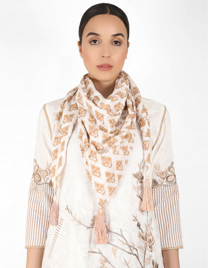 The Floralipe Tunic Dress - Beige