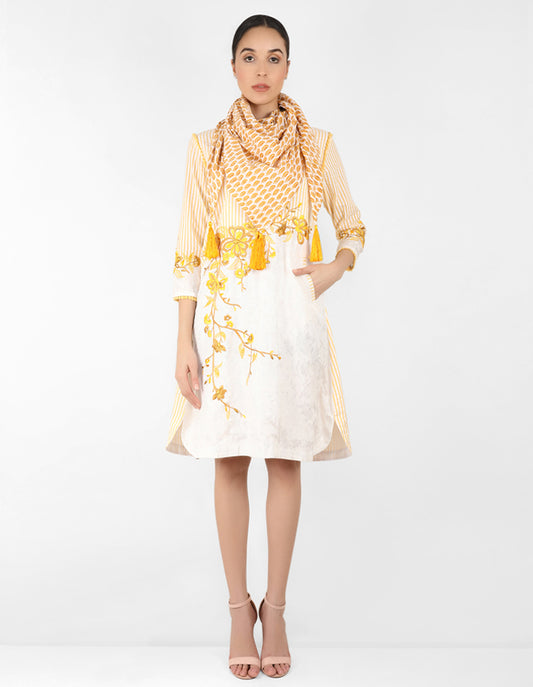 The Floralipe Tunic Dress - Yellow
