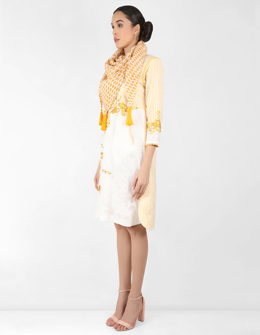 The Floralipe Tunic Dress - Yellow