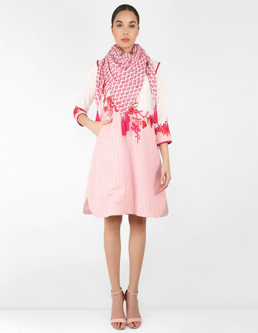The Floralipe Tunic Dress - Pink