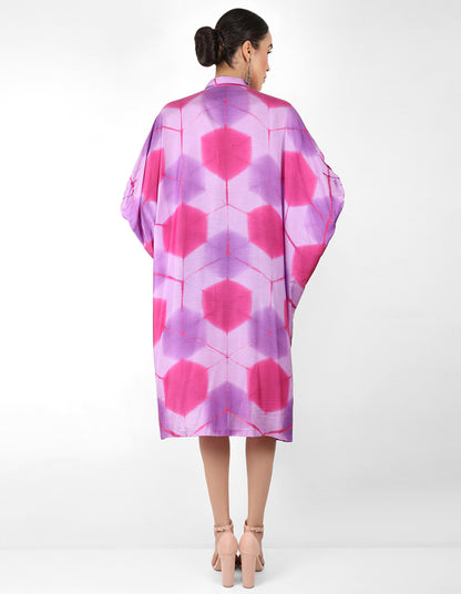 Kaleidoscopic Kaftan shirt - Lavender & Mauve