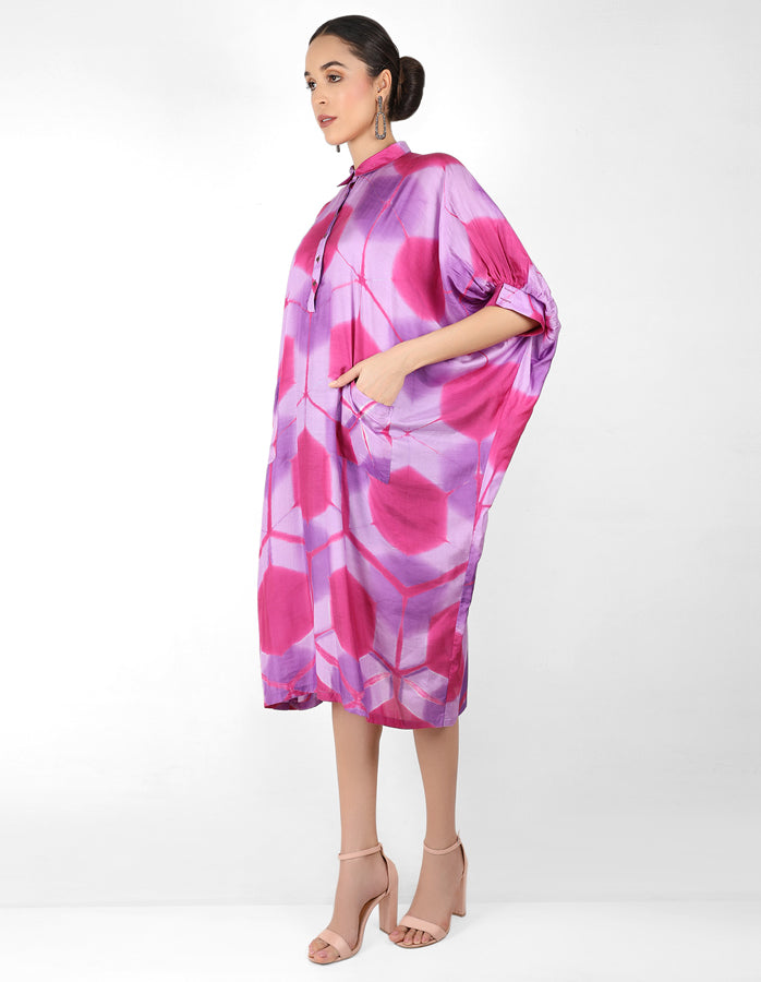 Kaleidoscopic Kaftan shirt - Lavender & Mauve