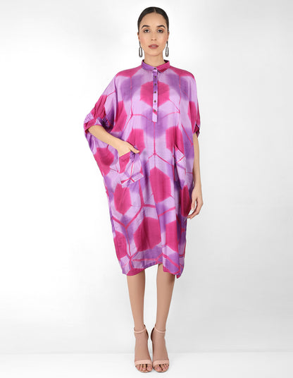 Kaleidoscopic Kaftan shirt - Lavender & Mauve