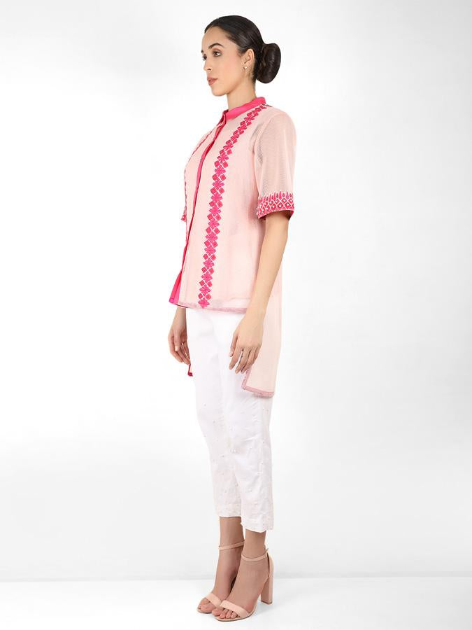 Geometric square cut shirt - Rose Gold