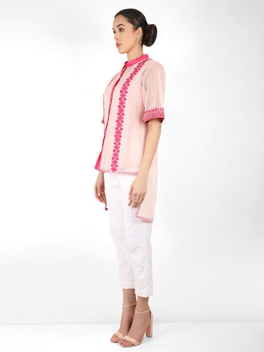Geometric square cut shirt - Rose Gold