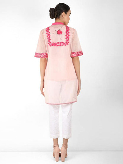 Geometric square cut shirt - Rose Gold