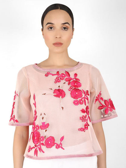 The Bellerina square cut blouse - Rose Gold
